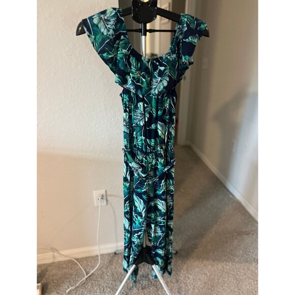 Tommy Bahama Floral Tropical Vacation Jumpsuit with Pockets & Waist Wrap - Small - Picture 5 of 10
